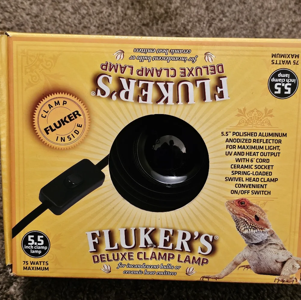 Fluker's Deluxe Clamp Lamp with Switch for Reptiles 8.5